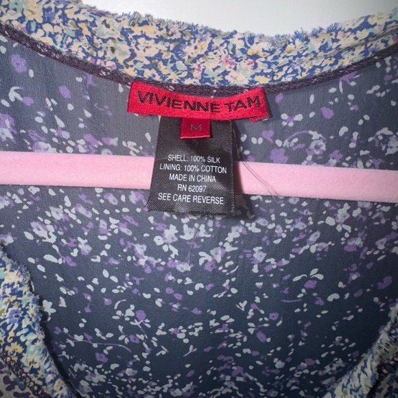 Vivienne Tam 100% Silk Two Print Dress/Tunic with Side Ruffles - Picture 4 of 8